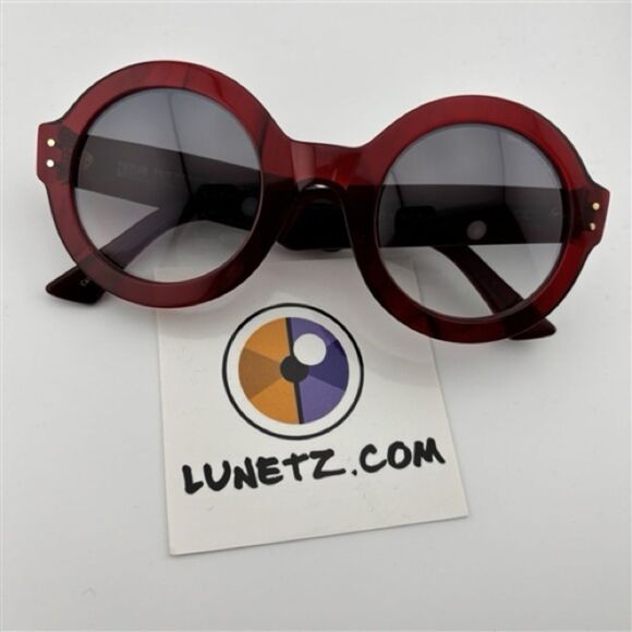 Cutler & Gross 1377 Red Round Sunglasses - Picture 1 of 2